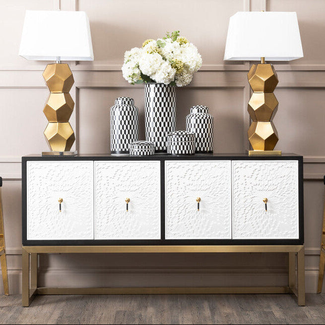 Dumas Black and White Four Door Sideboard - Image 1