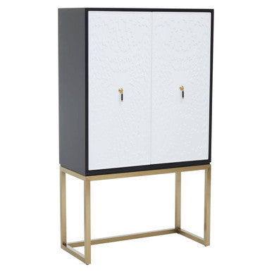 Dumas Black and White Two Door Cabinet