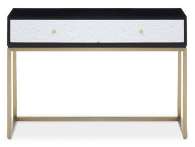 Dumas Black and White Console Table with Drawers - Image 2