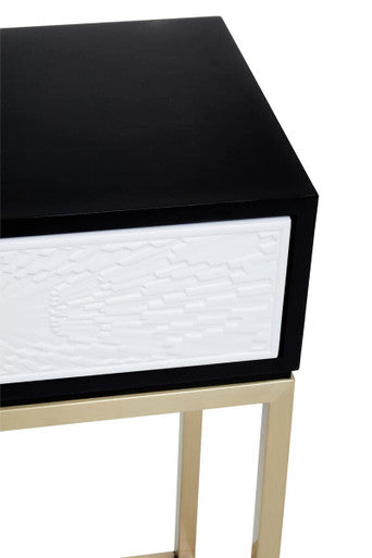 Dumas Black and White Console Table with Drawers - Image 10