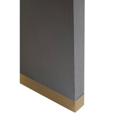 Deskey One Drawer Grey Shagreen Effect Side Table