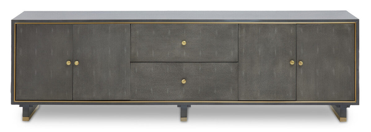 Deskey Grey Shagreen Effect Media Unit - Image 2