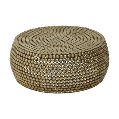 Templar Gold Finish Beaded Coffee Table