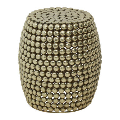 Templar Gold Finish Stool and Side Table