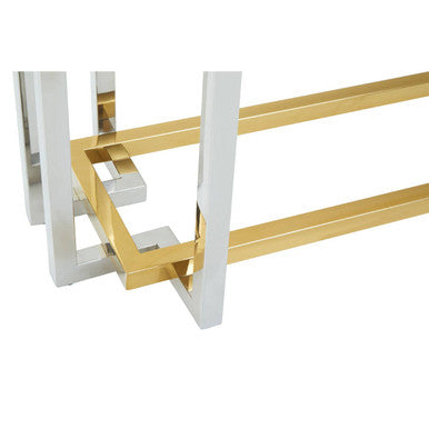 Elino Silver and Gold Console Table