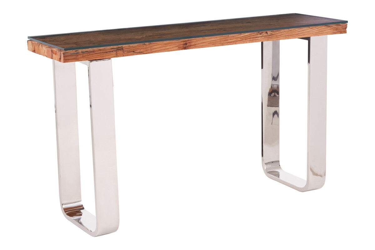 Kerala Natural U Shaped Base Console Table