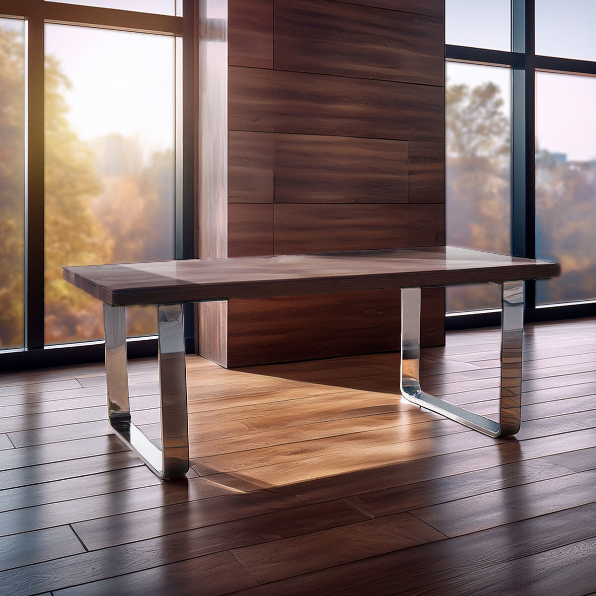 Kerala Natural U Shaped Base Dining Table - Image 1