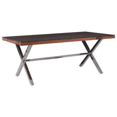 Kerala Natural Dining Table With Cross Base - Image 3