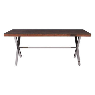 Kerala Natural Dining Table With Cross Base - Image 1