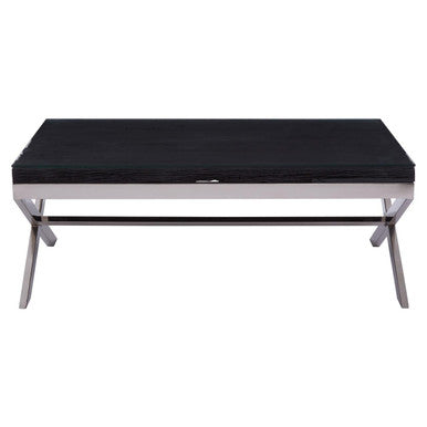 Kerala Black Coffee Table With Cross Base