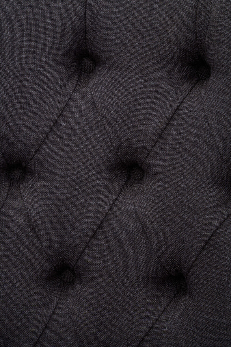 Cabra Graphite Grey Chair with Tufted Back
