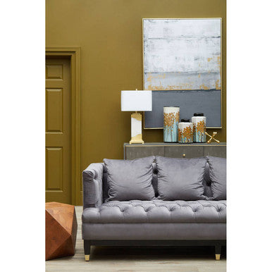 Sefira 3 Seat Viola Pirate Grey Fabric Sofa