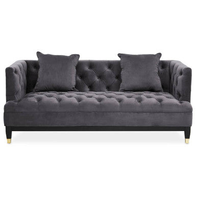 Sefira 2 Seat Viola Pirate Grey Fabric Sofa