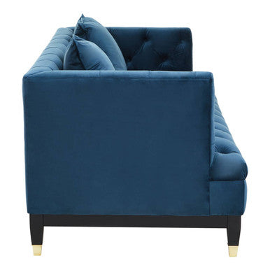 2 Seater Navy Fabric Sofa, Sefira - Image 5