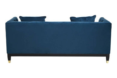 2 Seater Navy Fabric Sofa, Sefira - Image 6
