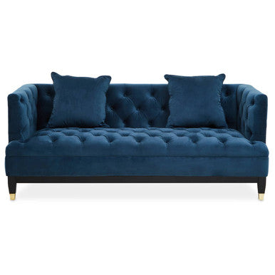 2 Seater Navy Fabric Sofa, Sefira - Image 2