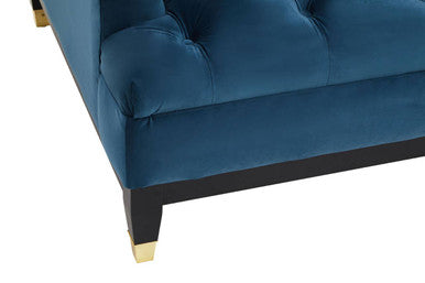 2 Seater Navy Fabric Sofa, Sefira - Image 10
