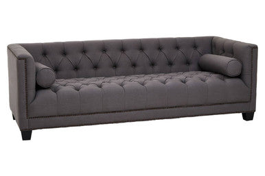 3 Seater Grey Fabric Sofa, Surina