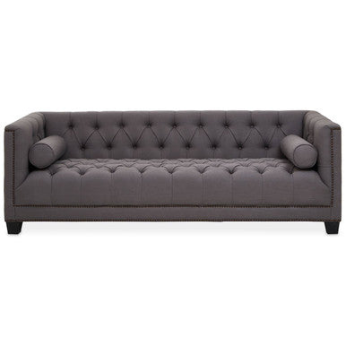 3 Seater Grey Fabric Sofa, Surina - Image 2