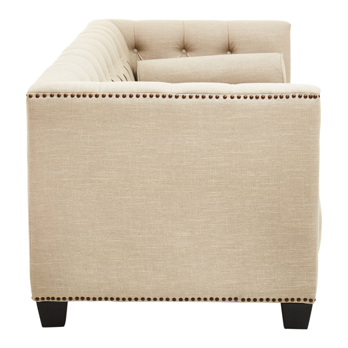3 Seater Stone Fabric Sofa, Surina - Image 4