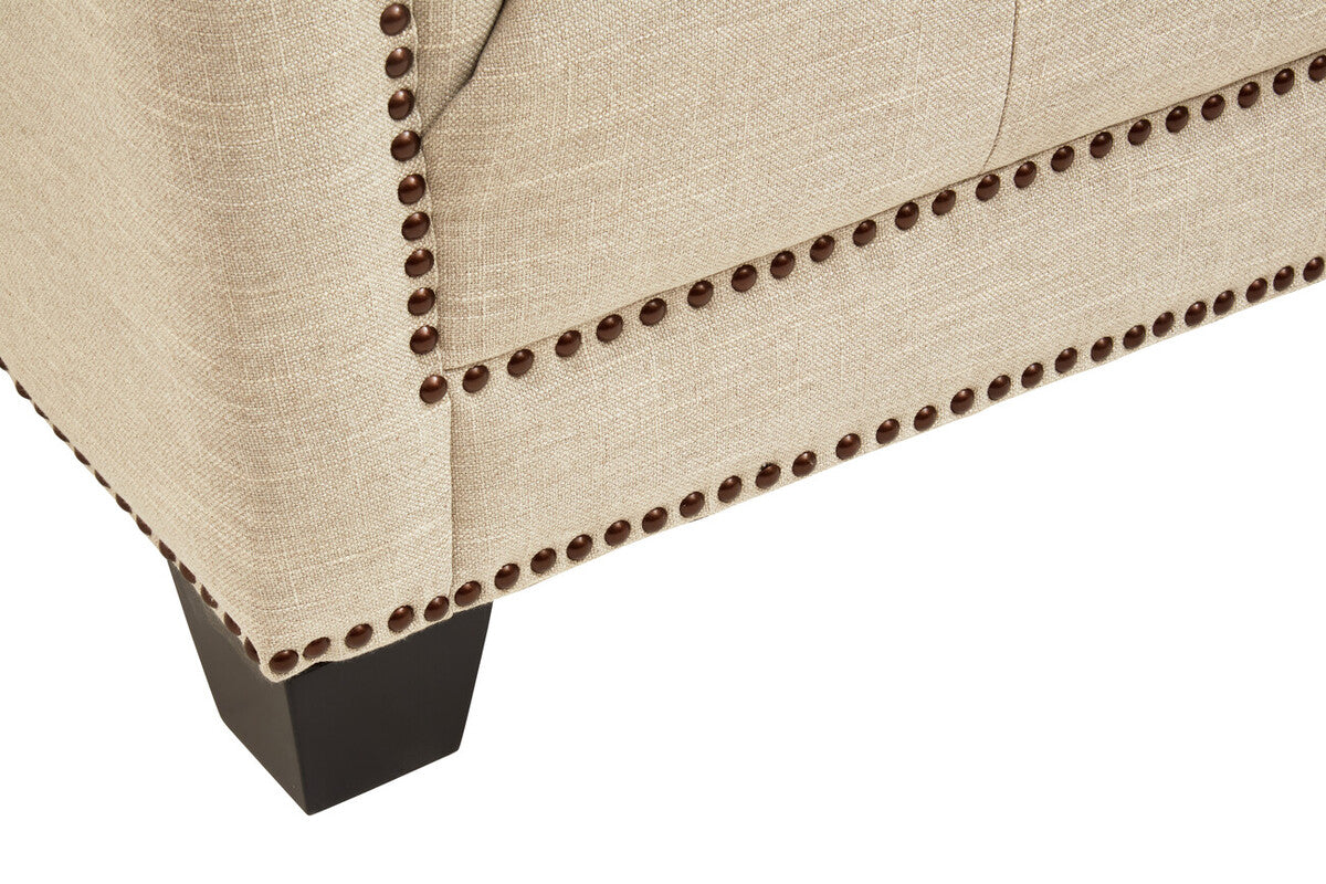3 Seater Stone Fabric Sofa, Surina - Image 12