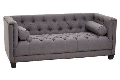 2 Seater Grey Fabric Sofa, Surina - Image 4