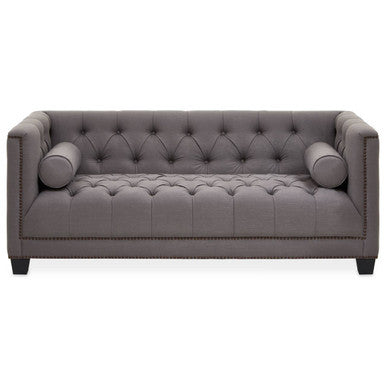 2 Seater Grey Fabric Sofa, Surina - Image 2