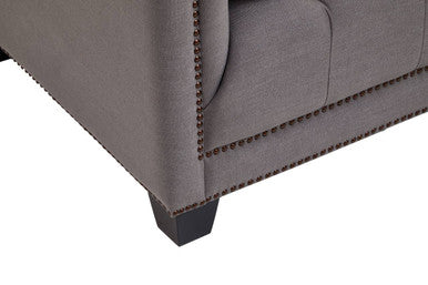2 Seater Grey Fabric Sofa, Surina - Image 7