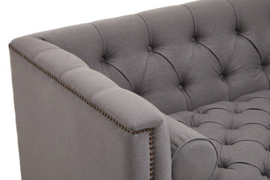 2 Seater Grey Fabric Sofa, Surina - Image 8