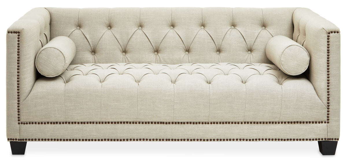 Surina 2 Seat Stone Fabric Sofa