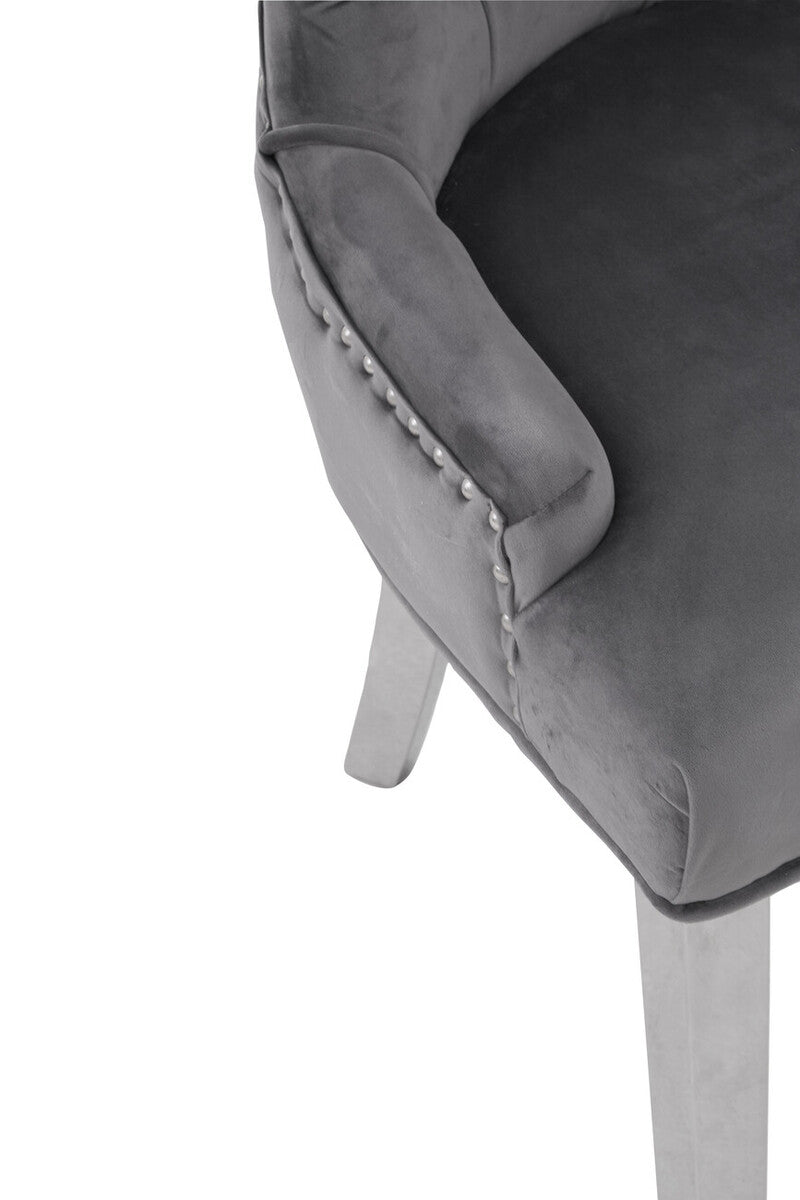 Richmond Grey Velvet Dining Chair