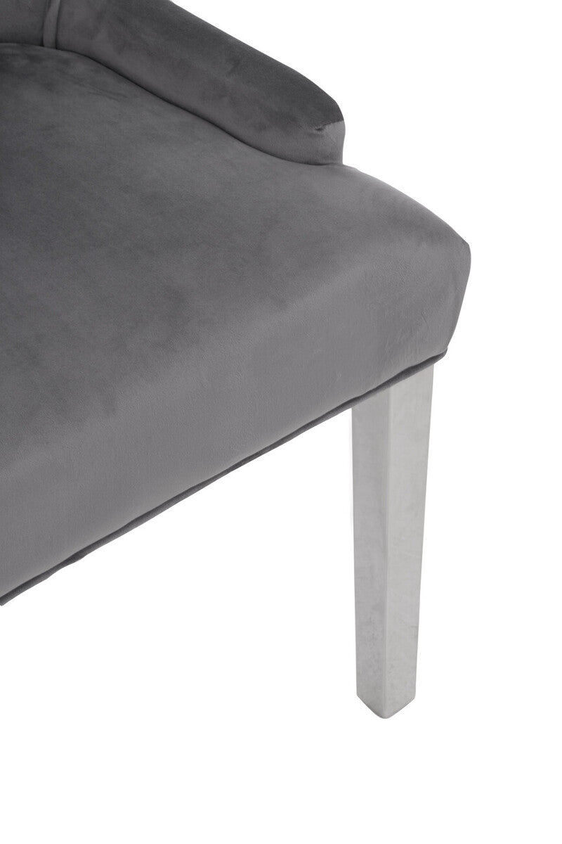 Richmond Grey Velvet Dining Chair