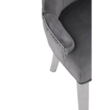 Richmond Grey Velvet Dining Chair