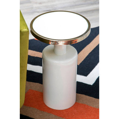 Elva Side Table With White Base