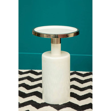 Elva Side Table With White Base