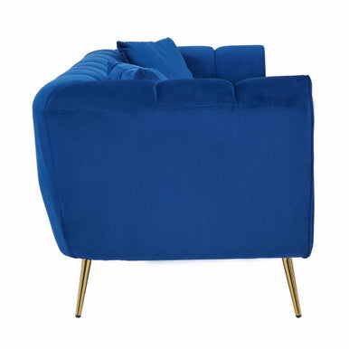Florine 3 Seat Midnight Velvet Sofa