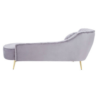 Felizia Grey Velvet Left Hand Chaise Longue - Image 3