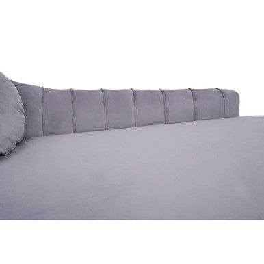 Felizia Grey Velvet Left Hand Chaise Longue - Image 8