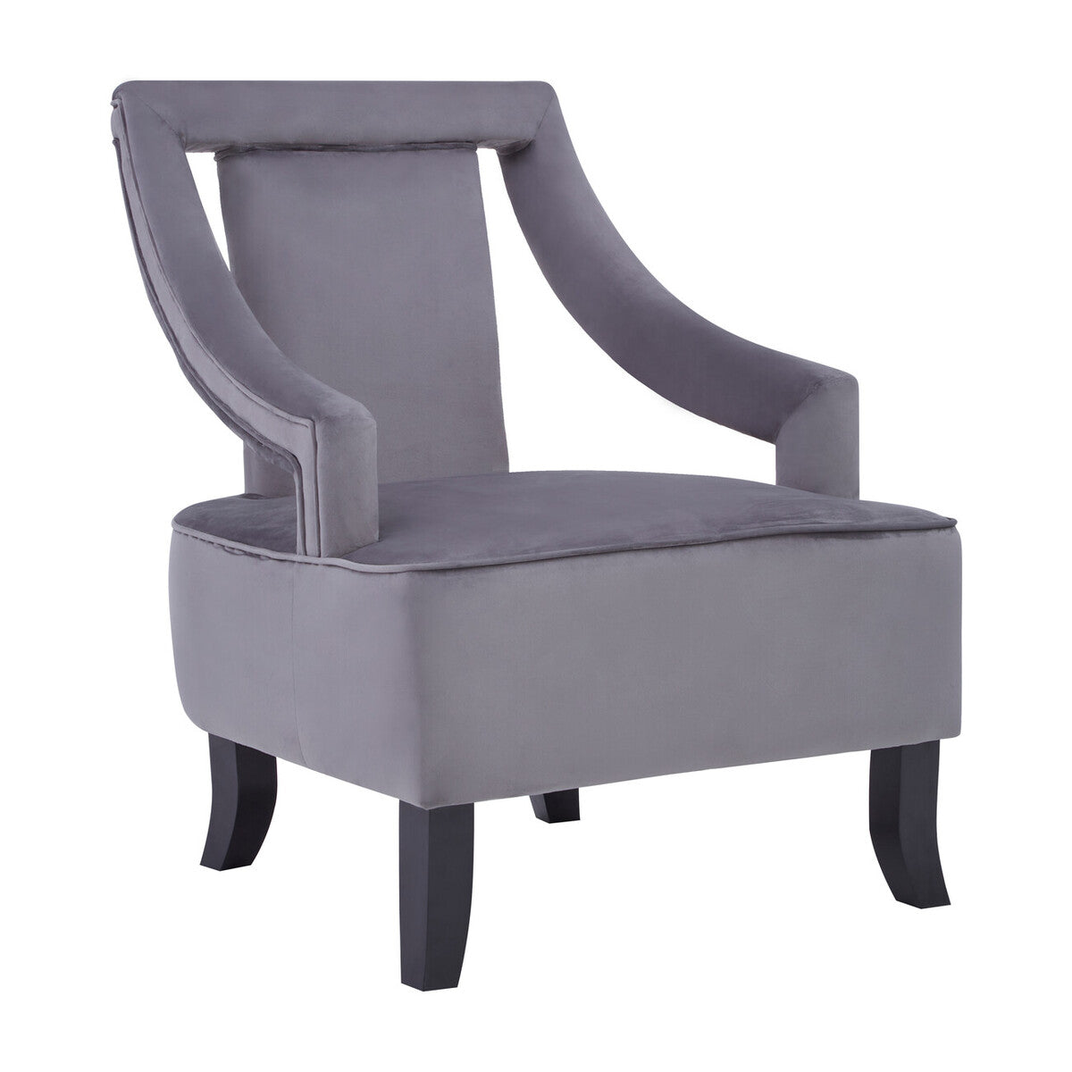 Gray armchair on a white background