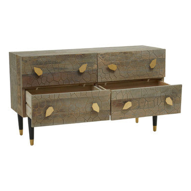 Malay Four Drawer Recycled Elm Wood Chest