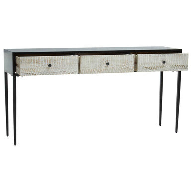Luxor Three Drawer Rectangular Console Table - Image 5