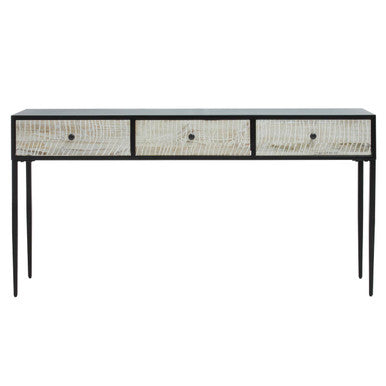 Luxor Three Drawer Rectangular Console Table - Image 1