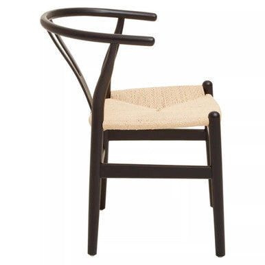 Lyon Wishbone Matte Black Chair