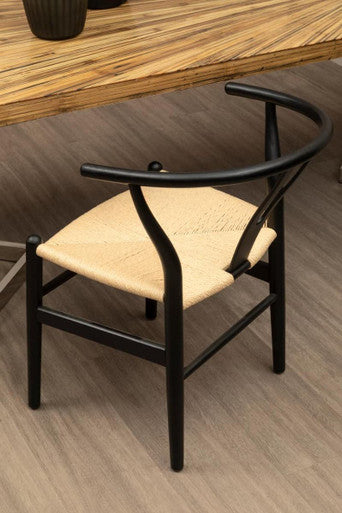 Lyon Wishbone Matte Black Chair
