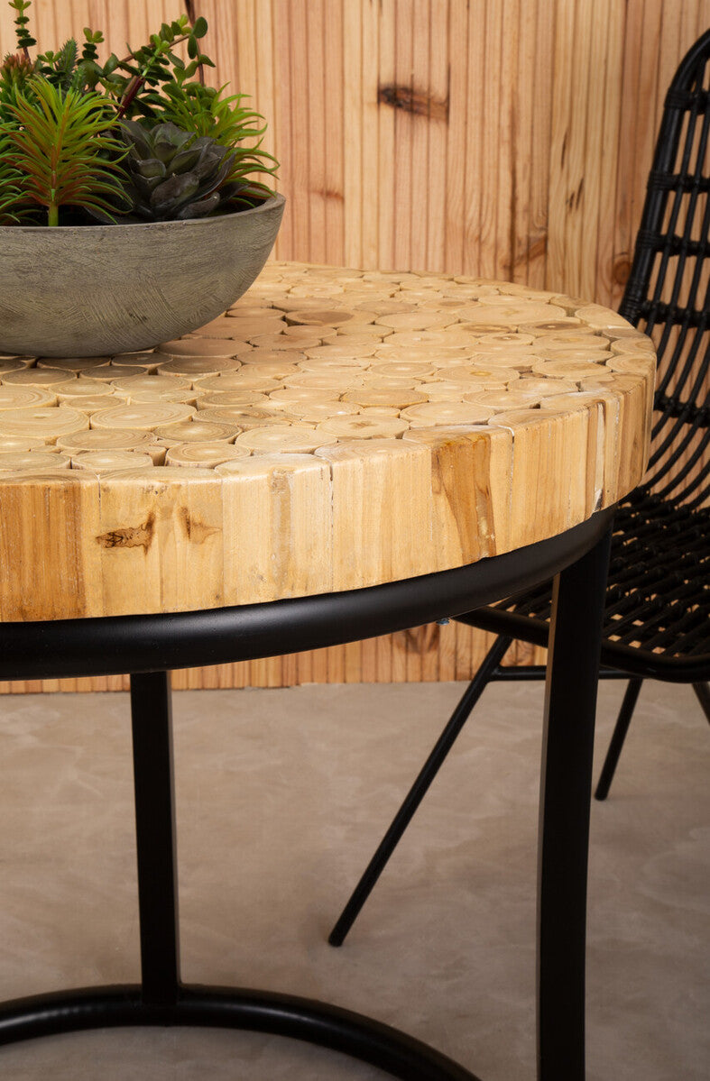 Malang Round Table With Iron Frame