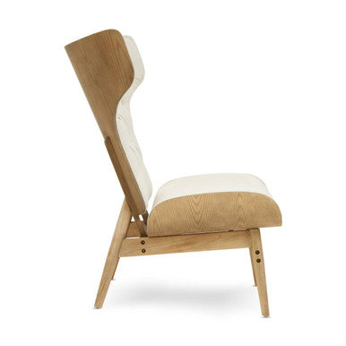 Vinsi Beige Chair With Winged Back