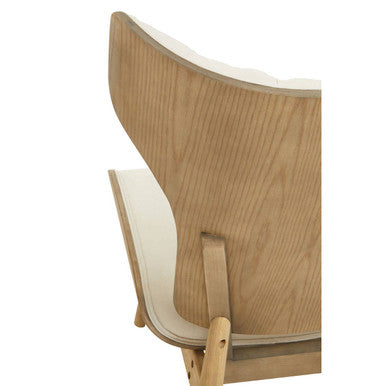 Vinsi Beige Chair With Winged Back