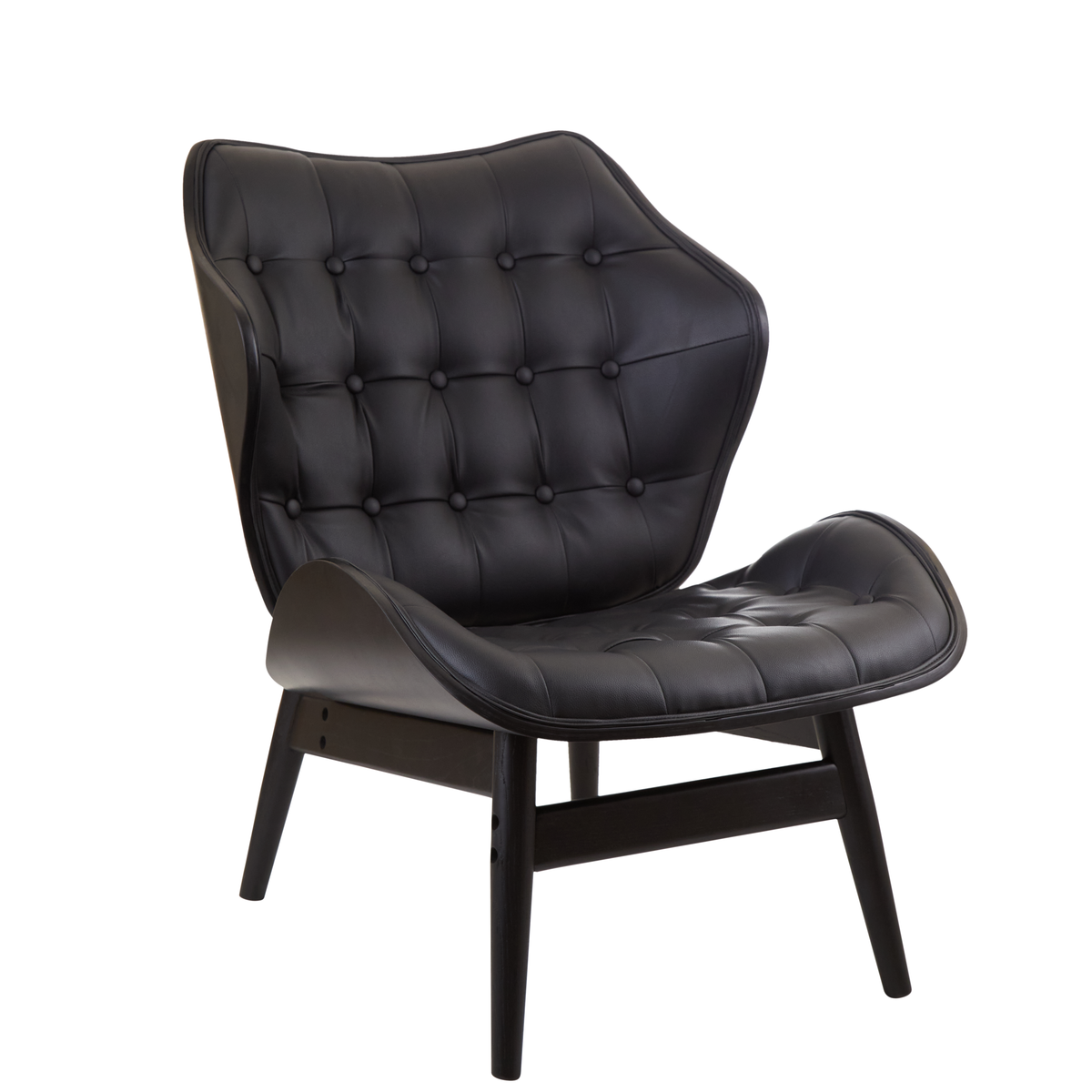 Vinsi Black Leather Effect Chair - Image 9