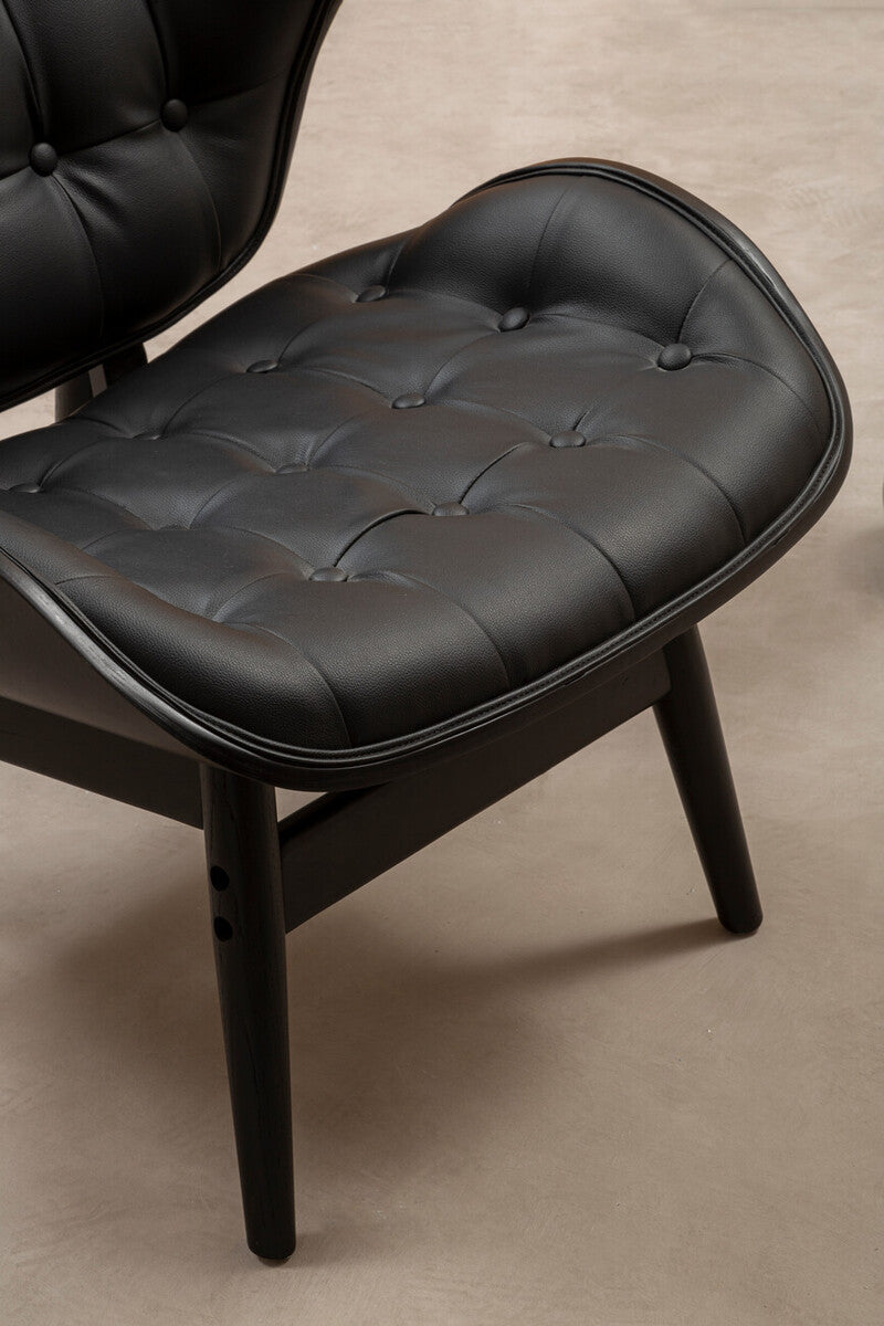 Vinsi Black Leather Effect Chair - Image 4