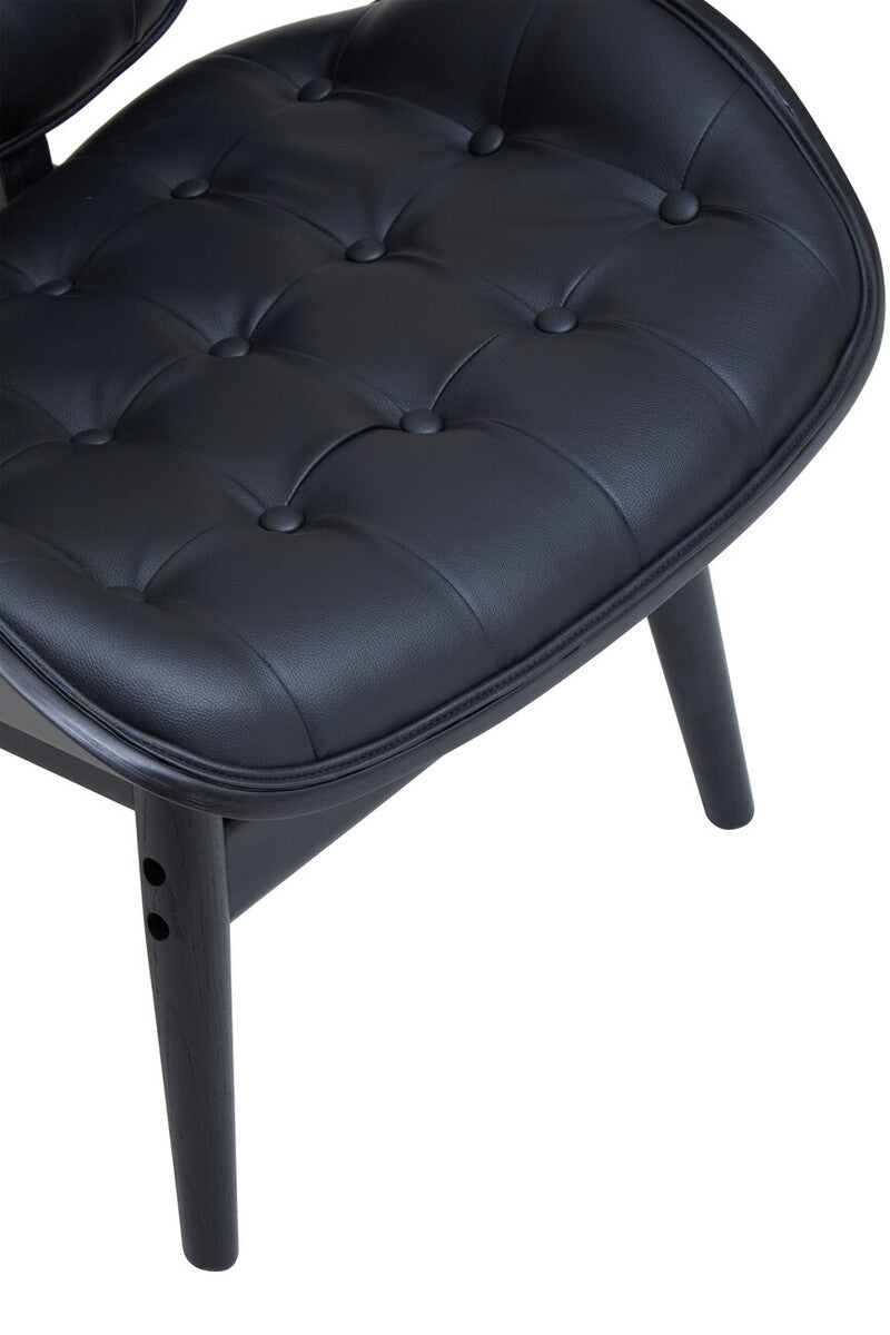 Vinsi Black Leather Effect Chair - Image 16